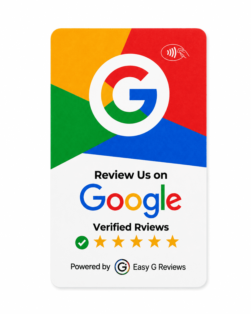 NFC review plastic card — white