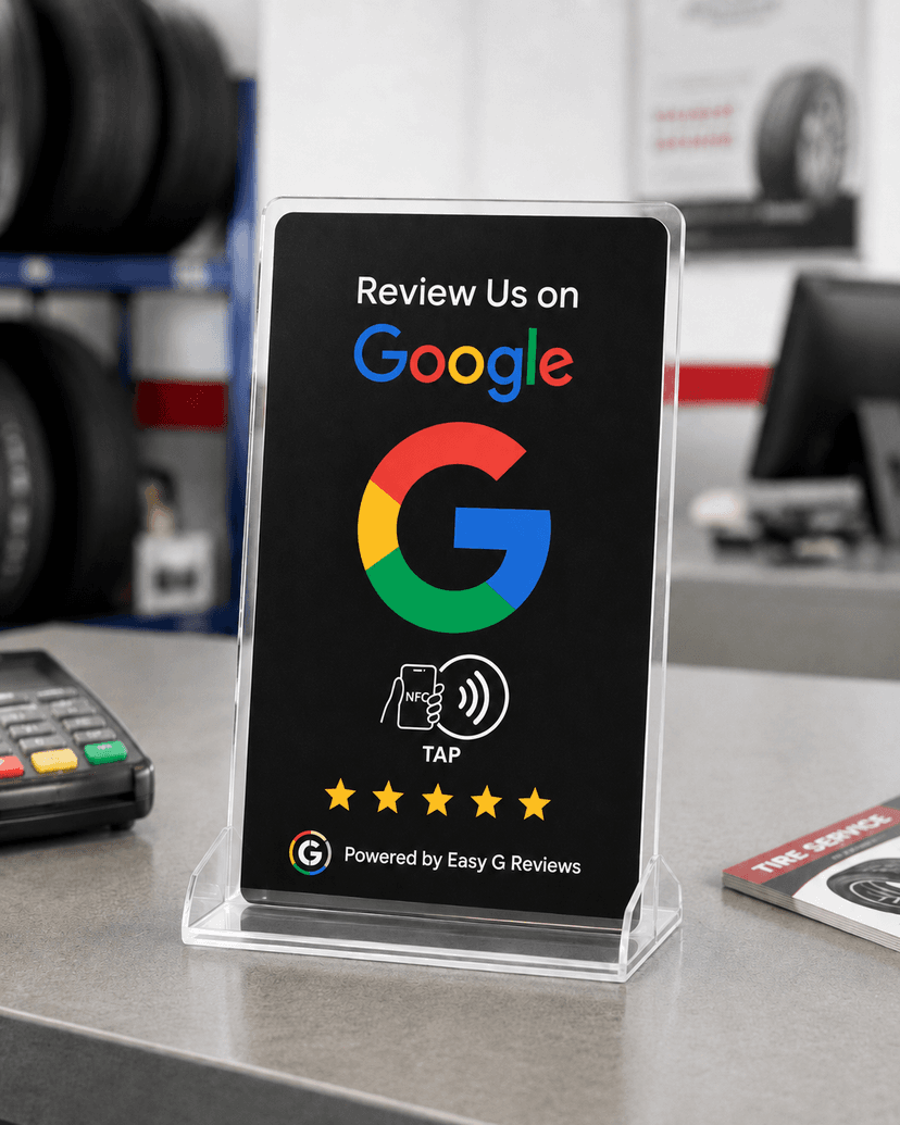 NFC table tent placard for restaurants